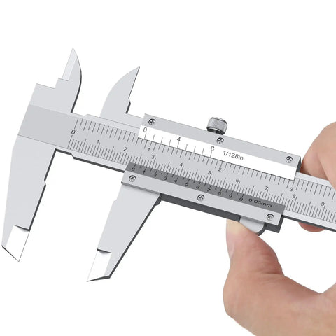 6 Inch Vernier Caliper Handy Non Digital Tool 0 to 6 Inch 0 to 150mm With 0.05mm Accuracy Carbon Steel in hand