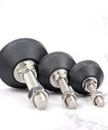 Rock Solid Adjustable Thread Leveling Feet With Swivel Base Heavy Duty Furniture Glide Pads Guarantee Zero Wobble Stability And Smooth Ride In Tight Spots 12 Pack 50Mm M10, three sizes of threaded leveling feet with swivel bases.