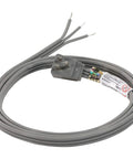 15 Amp Appliance Power Cord Heavy Duty 6 Feet Three Wire Grounded With Right Angle Plug Head UL Listed ETL Listed gray cord