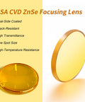 CO2 Laser Focusing Lens 18mm Diameter With 50.8mm Focal Length ZnSe CVD Lens For Engraving And Cutting Machines 50W-180W Compatible