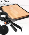 Killer Heavy Duty Strap Clamps For Woodworking Projects Badass Corner Bands With Four Locking Jaws for securing wood surfaces.