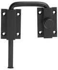 Front view of 4 Inch U Bolt Door Loop Lock Heavy Duty Security Latch Black Anti Theft Privacy Bolt featuring zinc alloy construction