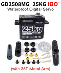 Beefy 25Kg Digital Servo 8.4V With Full Metal Gears IP67 Waterproof 180 Degree Sweep 25T Horn Included components view