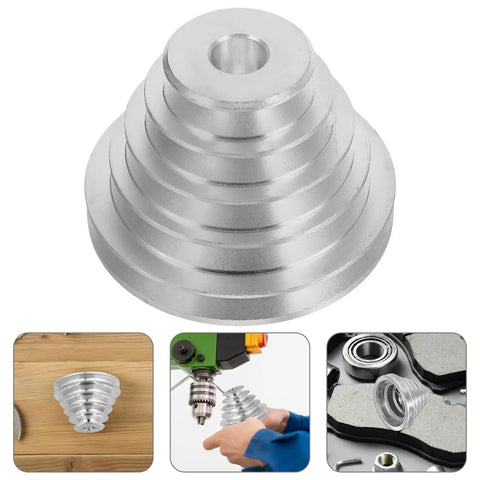 Premium Hardcore Heavy Duty Multi V Groove Aluminum Drill Press Pulley Step Belt Drive Sheave for smooth power upgrade.