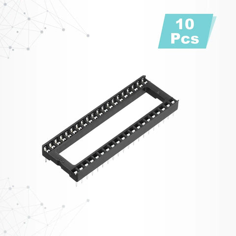 40 Pin DIP IC Socket Adapters Kit, 10 Pack, 2.54mm pitch, black adapter for breadboard and PCB projects
