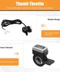 Thumb throttle for Turn Your Ride Into An Electric Powerhouse With This 24V 250W Dual Wheel Cart Conversion Kit