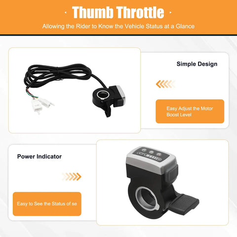 Thumb throttle for Turn Your Ride Into An Electric Powerhouse With This 24V 250W Dual Wheel Cart Conversion Kit