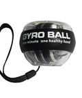 Gyro Torque Ball Hand Exerciser With Auto Start featuring wrist strap, forearm gyroscopic trainer with LED lights for workouts.