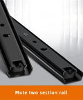 Smooth Glide Drawer Slides 8 To 20 Inch Cold Rolled Steel Two-Section Cabinet Tracks on light background