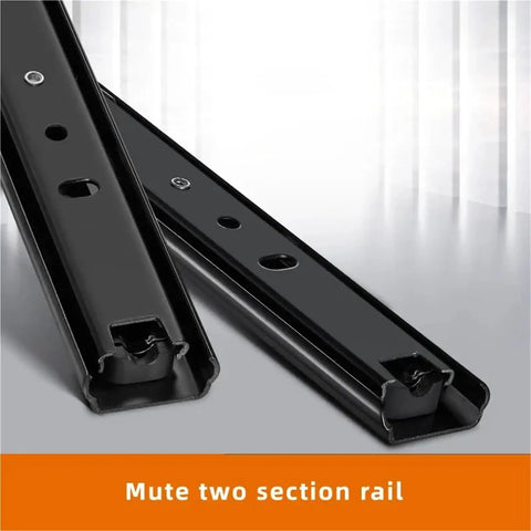 Smooth Glide Drawer Slides 8 To 20 Inch Cold Rolled Steel Two-Section Cabinet Tracks on light background