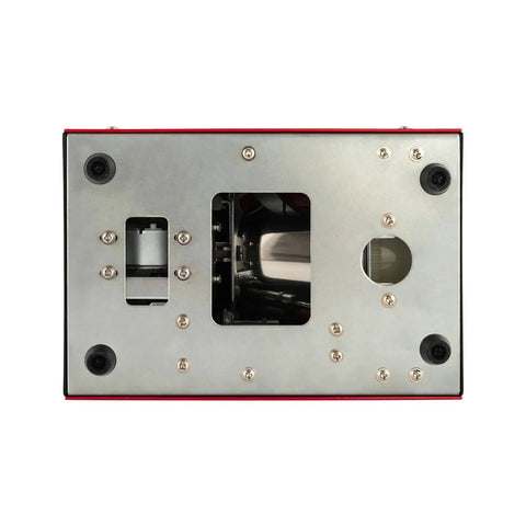 Pro Level Automatic Screw Feeder With Lcd Digital Display Five Adjustable Speeds And Dual Counting Functions underside view with metal components.