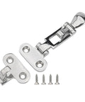 316 Stainless Steel Anti Rattle Marine Latch For Yacht Door Cabinet Toolbox Silent Buckle Hasp Mirror Polished Finish With M5 Screws