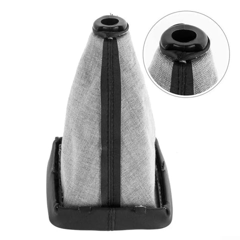 Upgrade Your Ride With This Sleek Black Manual Transmission Gear Shift Knob And Boot Replacement Kit For Peugeot 206 And 406 Models Featuring An Ergonomic Curved Design That Delivers A Grippy, Non-Slip Feel Perfect For Drifting Or Daily Cruising. black manual shift boot for Peugeot 206 and 406, gray fabric with black trim