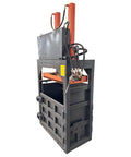 Top Shelf 40 Ton Vertical Hydraulic Baler Dual Cylinder Waste Paper Compactor with heavy-duty frame and hydraulic system.