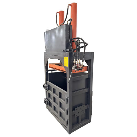 Top Shelf 40 Ton Vertical Hydraulic Baler Dual Cylinder Waste Paper Compactor with heavy-duty frame and hydraulic system.