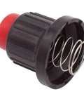 Propane Gas Patio Heater Replacement Electronic AAA Battery Pulse Igniter Cap, red button, spring detail, side view