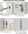 Installation steps for 2 Pack Ball Catch Door Hardware For Top Of French Doors Adjustable Drive In Ball Latch Invisible Pantry Door Solution Bronze Finish Heavy Duty Stainless Steel Build Keeps Doors Quiet Closed And Secure
