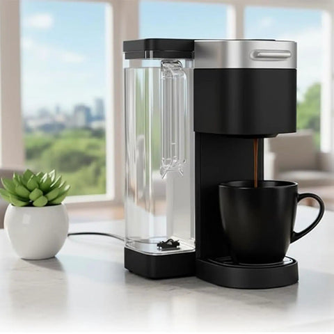 Coffee maker with Water Reservoir Lid For K-Supreme Coffee Maker With Snap Fit Spill Guard Edge And Quick Install Refill Lid