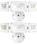 Super Bright Outdoor LED Flood Light 55W 5500LM 5000K Switch Controlled IP65 Waterproof Exterior Security Light 2 Pack