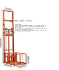 Heavy Duty Hydraulic Freight Lift Platform With Built Like A Tank Steel Construction For No Sweat Cargo Hauling And Smooth Single Person Guided Rail Moves, 9m height.
