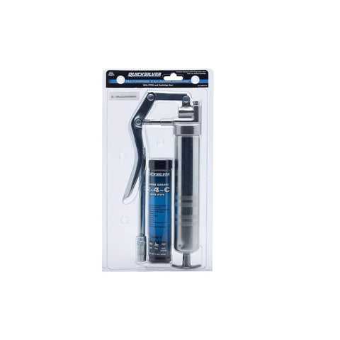 Marine Grade 2-4-C Lubricant With PTFE Grease Gun Kit, NLGI 2 Waterproof Lithium Grease for cables, includes 3 oz cartridge