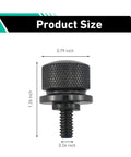 Knurled Aluminum Rear Seat Bolt Kit With Screws And Nuts For Harley Davidson Touring Sportster Softail Dyna 1996 Through 2024 Black Finish