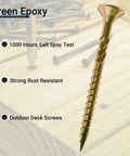 Three Inch Deck Screws No 10 Rust Resistant Brown Epoxy Coated For Outdoor Wood Projects with Torx Star Drive T25 bit display.