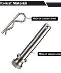 Stainless Steel Trailer Hitch Pin And Clip Five Eighths Inch Diameter Fits Two Inch And Two And A Half Inch Receivers Rust Resistant Heavy Duty