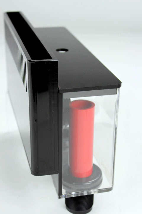 Eclipse Slim Aquarium Overflow Box Large For Ultra Quiet Water Transfer To Sump Sump Saver, durable black and clear design