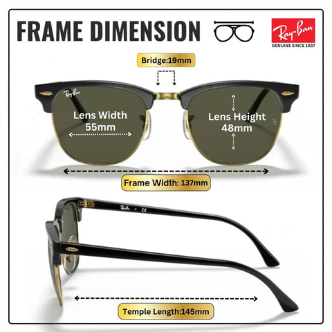 Square Shape Non-Polarized Sunglasses With G-15 Green Lens For Men And Women, frame dimensions guide, includes eyewear kit.