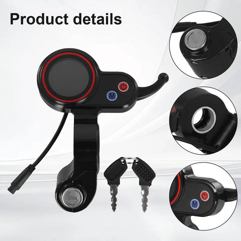 Crystal Clear LCD Display Panel For H5 Electric Kick Scooter Plug And Play Kickscooter Screen With 6 Pin Speed Controller Throttle Lock Easy Install Snug Fit For Safer Rides
