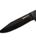 SRK Compact Fixed Blade Knife With 5 Inch SK-5 Clip Point Razor Sharp Blade and Kray-Ex Handle Close-Up View