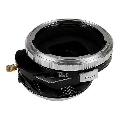 Tilt Shift Lens Mount Adapter For Pentacon 6 Kiev 60 Lenses On Canon EOS EF EF-S With Gen 10 Focus Confirmation Chip, Infinity Focus, 20mm Shift, 10 Degree Tilt, 360 Degree Rotation, black metal adapter