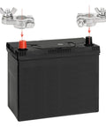 Zinc Alloy Battery Terminal Ends With Wing Nut Connectors For Cars Trucks Vans RVs And Boats 1 Pair Marked P And N for easy recognition