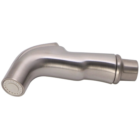 Universal Kitchen Sink Spray Attachment Pull Out Faucet Sprayer Head Brushed Nickel Finish ergonomic sprayer head with thumb trigger control.