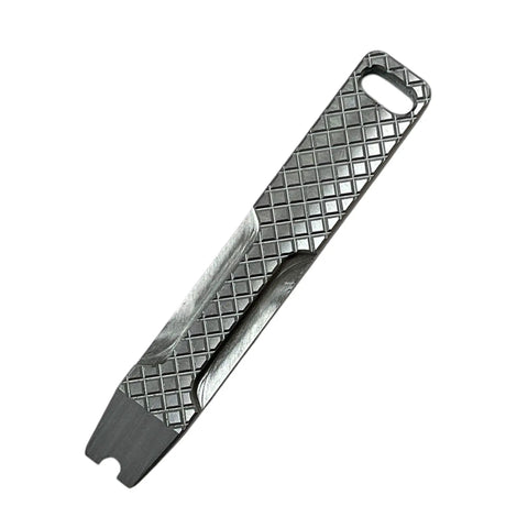 Everyday Carry Mini Pry Bar Keychain With Screwdriver And Box Opener Heavy Duty Stainless Steel EDC Tool close-up