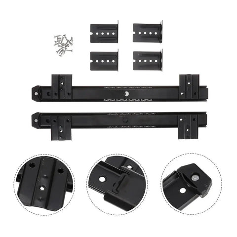 Double Row Steel Ball Bearing Drawer Slides Side Mounted Full Extension Cabinet Rails with installation hardware and bolts.