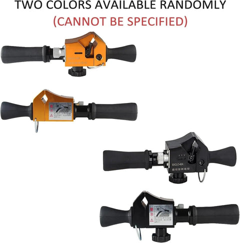 Heavy Duty Adjustable Cable Stripper Cutter Machine With Gauge Wire Insulation Removal Tool Featuring Sturdy Aluminum Alloy Stand and Alloy Steel Blades, two colors available.
