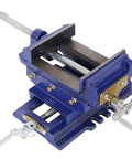 LMAOSS 5 Inch X Y Cross Slide Drill Press Vise Heavy Duty Steel Construction Precision Milling Machine Clamp for Woodworking Metalworking shown side view