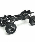 12-Scale RC Aluminum Alloy Chassis Kit For DIY Electric Car Build With Sturdy Black Frame Metal Gearbox Axles Wheels And Tires Ideal Base