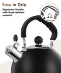 Stovetop Stainless Steel Tea Kettle With Loud Whistle 2 Quart Teapot Ergonomic Handle The Go-To Kitchen Accessory