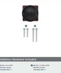 10 Pack 1-1/4 Inch Backplates For Cabinet Knobs In Oil Rubbed Bronze Old School Vintage Look Drawer Hardware shown with screws.