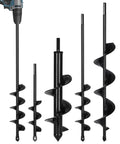 Go-To 4 Pack Garden Auger Drill Bits For Planting Set Includes 1.6x8.6 In 3x12 In 2x14.5 In And 2.6x16.5 In Fits 3/8 Inch Hex Drill Drivers