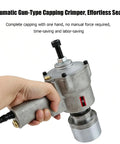 Heavy Duty 49Mm Pneumatic Cap Seal Iron Cover Crimping Tool For Oil Barrels And Chemical Paint Drum Sealer Machine with automatic handle grip.