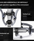 Heavy Duty 30 Ton Hydraulic Gear Puller With 3 Jaw Bearing Separator in vertical and horizontal use for sprockets and axles