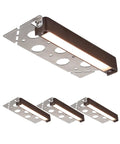 Low Voltage 12 To 24 Volt LED Hardscape Light For Pavers And Retaining Walls, 7 Inch Dimmable Outdoor Step Light With 2700K Soft White, Rotatable, ETL Certified, 4 Pack For Decks, Yards, And Walkways, showing the rotatable design and mounting setup.
