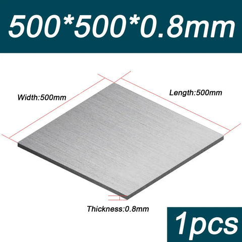 304 Stainless Steel Plate Heavy Duty Metal Sheet For Fabrication Built To Last A True Workhorse With Superior Corrosion Resistance Ideal For Industrial Projects And Commercial Applications, 500x500x0.8mm