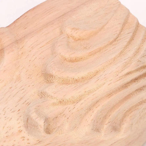 Close-up of carving detail on 4 Pack European Style Dope Carved Cabinet Legs, Solid Wood Furniture Feet for Tables, Sofas, Closets, 12 x 6 cm