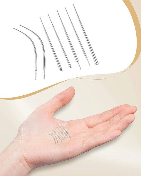 Pro Grade Piercing Kit With Ball Grabber And 16G 18G Tapers For Easy No Fuss Jewelry Changes flat back earrings applicator shown in hand