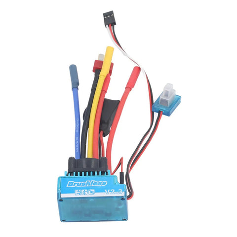 Eighty Amp Waterproof Brushless Electronic Speed Controller for One Tenth Scale RC Cars and Boats, Pro Grade Aluminum Housing